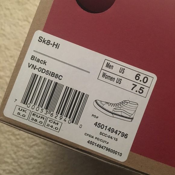 VANS OLD SKOOL SK8 HI BLACK AND WHITE - Picture 2 of 8